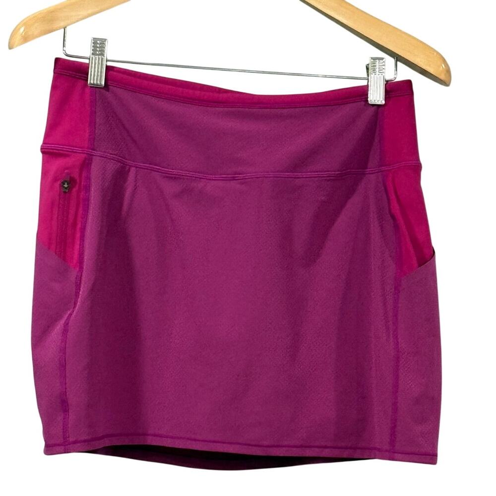 Athleta Dobby Action Skort 14.5 Pink S Running Tennis Golf Pocket Sold Out EUC